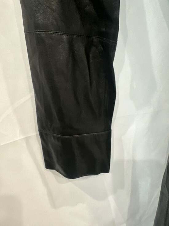 Nanushka Black Vegan Leather Belted Maya Mini Shirt Dress Size S - Picture 4 of 10